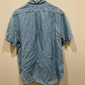 Ralph Lauren denim button up short sleeve shirt with logo